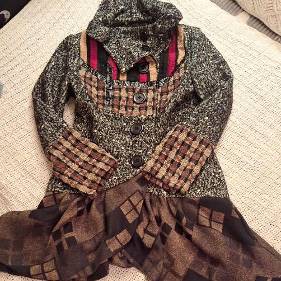 Ann Ren Jackets & Blazers - Ann Ren New York Stylish Multicolor Patterned Coat Size S